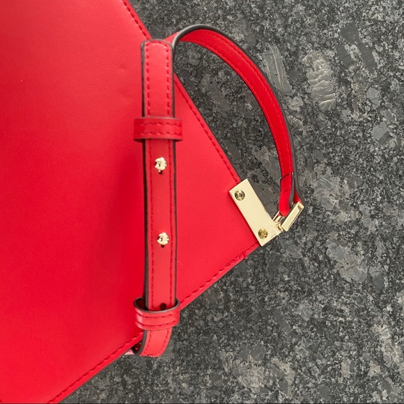Red Leather Crossbody Handbag by Julia (from Judith & Charles) - Picture 5 of 7